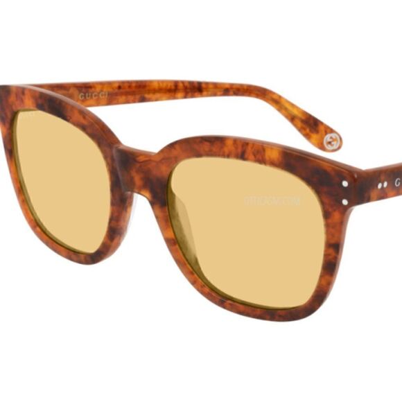 Gucci Brown Havana Rectangular/Square Sunglasses. EUC! Complete Set - Picture 1 of 15